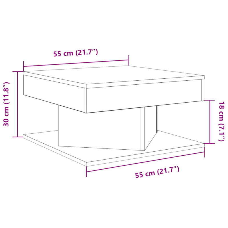 Goce Block Coffee Table, Artisan Oak