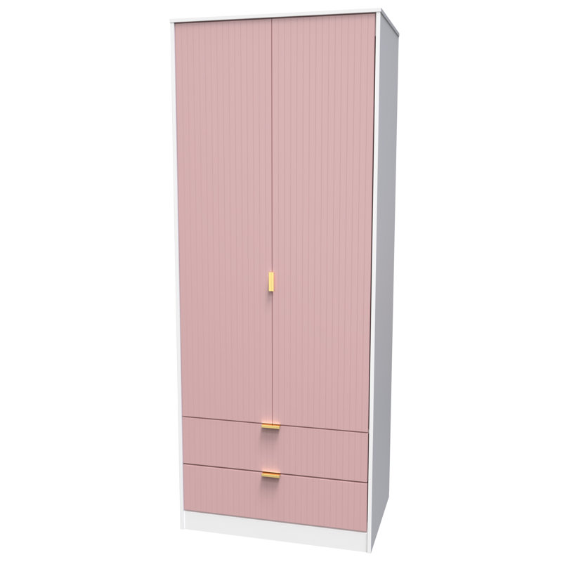 Sture Manufactured Wood Wardrobe, Pink/White