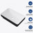 19"X12" White & Black Semi-Recessed Ceramic Bathroom Sink - Countertop Vessel Design