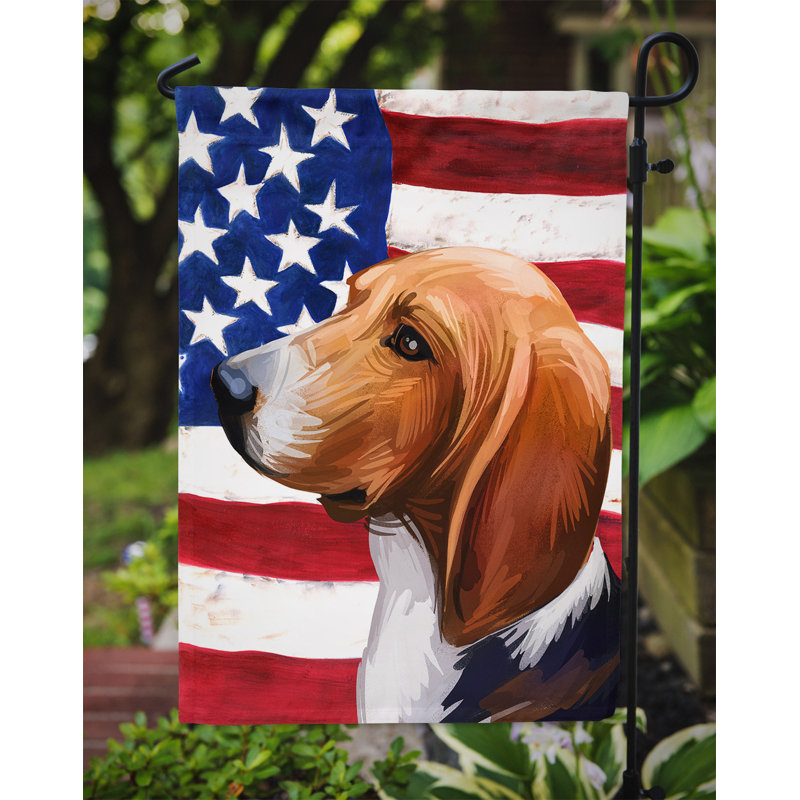 Polyester à 2 côtés 15 x 11 po drapeau de jardin, Treeing Walker Coonhound