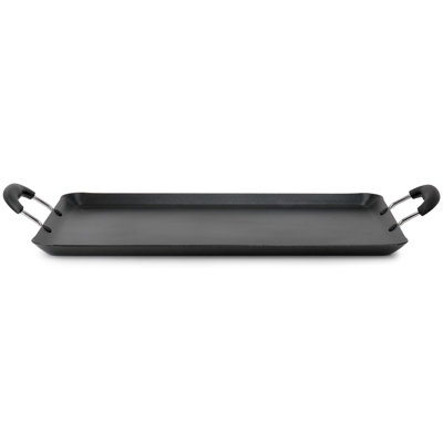 Plaque chauffante rectangulaire à double brûleur 19 x 11,6 pouces gris anthracite Oster Clairborne