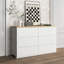 Armoire de rangement 6 tiroirs, commode, tour de rangement en bois, grande commode à 6 tiroirs-1160031026