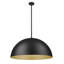 Luminaire suspendu 3 lumières noir mat Alyvia 31,5 pouces-123222931