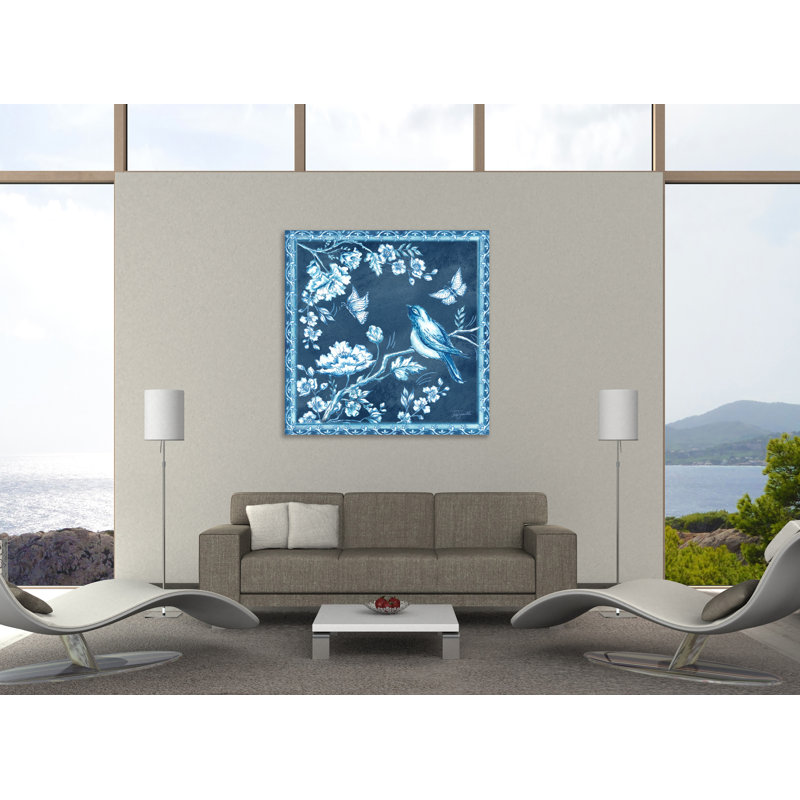 «Chinoserie Bird II», toile tendue par Winston Porter, H 12 po x l 12 po x P 1,5 po