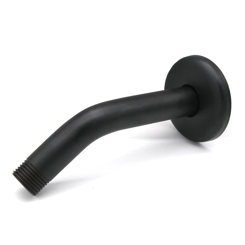 Bras de douche mural 1/2 "IPS x 6" avec bride Sure Grip, Noir mat