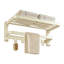 Tablette de salle de bain pliable, porte-serviettes mural-133590486