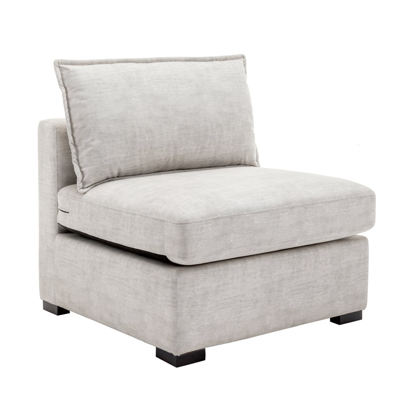 Fauteuil modulaire Bennett, Polyester brun clair
