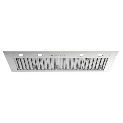 48"" 1200 CFM Ducted Insert Range Hood in Stainless Steel with Remote Control Included -  Bertazzoni, KIN48XT