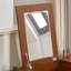 Akeesha Walnut Dressing Table with Mirror and Stool Dresser Makeup Desk Bedroom