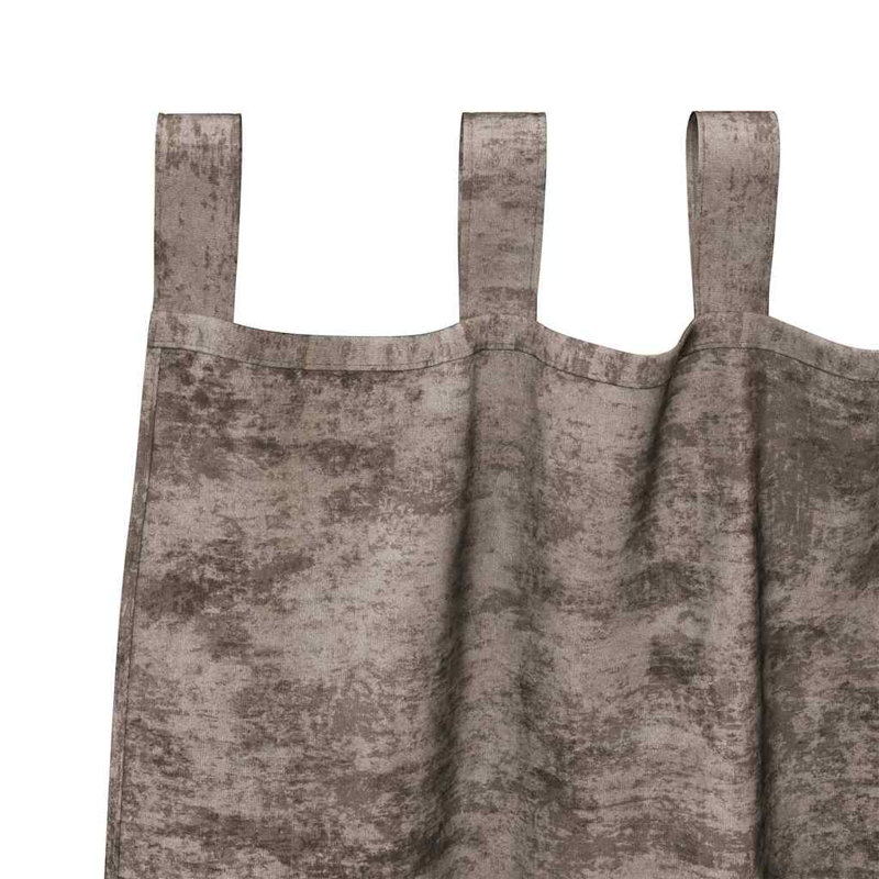 Alithia Velvet Room Darkening Curtain Pair, 140cm Width x 245cm Drop, Cappuccino