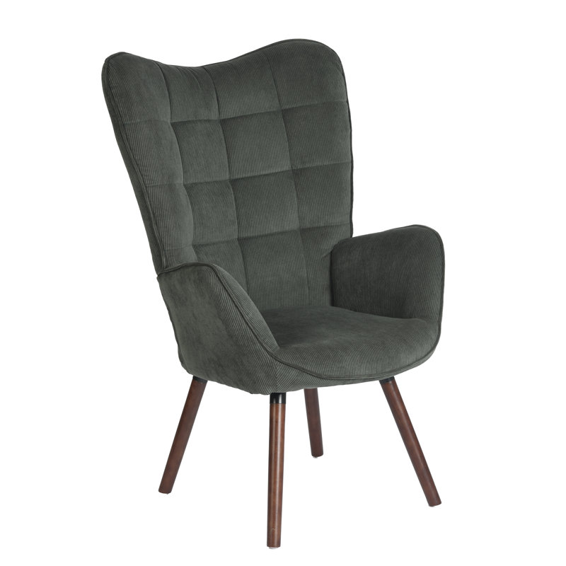 Garmon Upholstered Armchair, Green