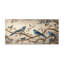 Quatre oiseaux bleus rétro sur une branche I - reproduction sur toile-87343821-135288309