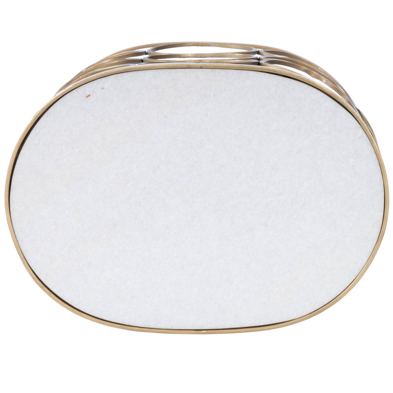 Talulah Oval Marble Side Table