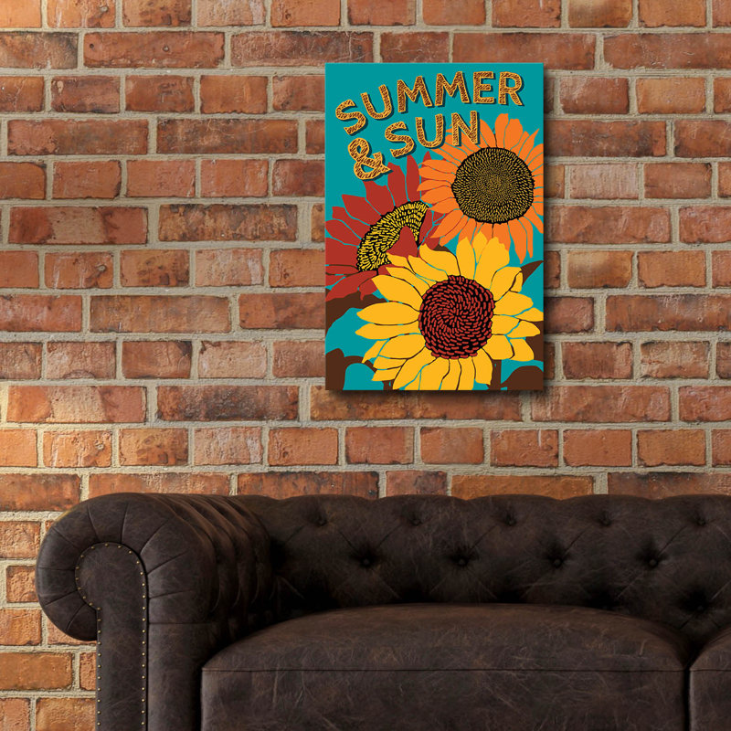 «Summer And Sun» par Art Licensing Studio, art mural en verre acrylique, H 24 po x l 16 po x P 0,2 po