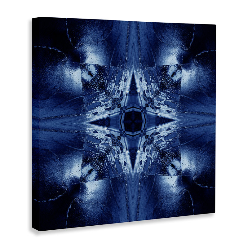 Art sur toile en miroir foncé par El Perkin, H 30 po x l 30 po