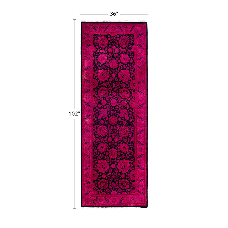 Overyed One-of-a-Kind Runner 3' X 8'6" Hand Knotted Area Rug