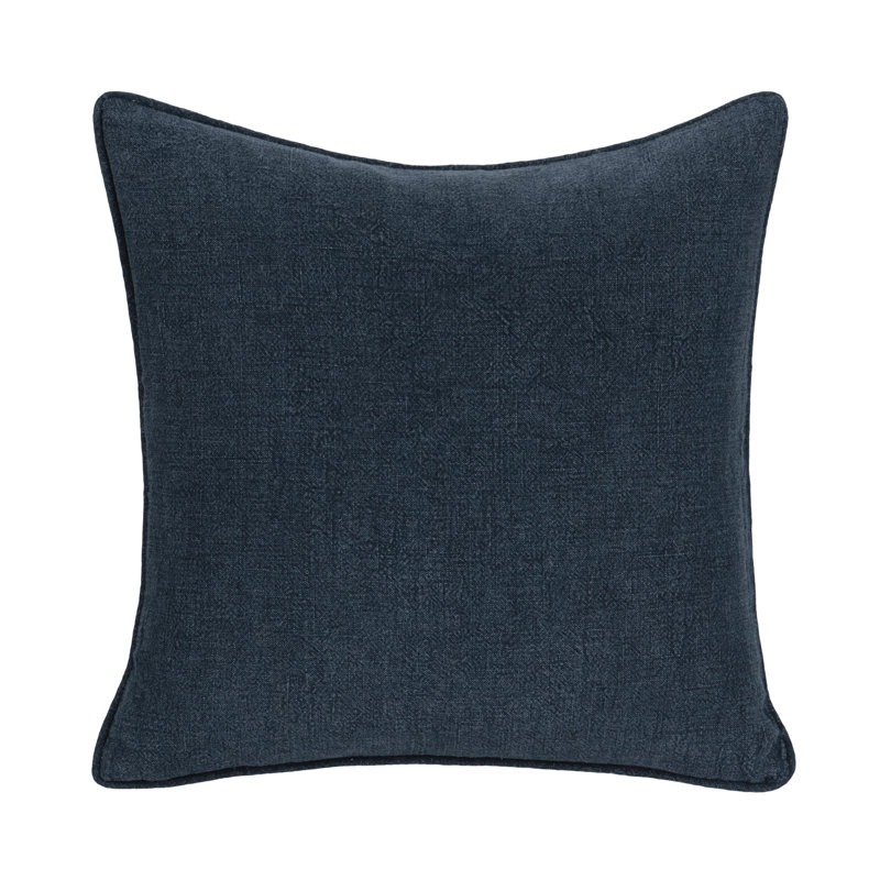 Bedford Linen Square Indoor/Outdoor Pillow Cover & Insert, Indigo