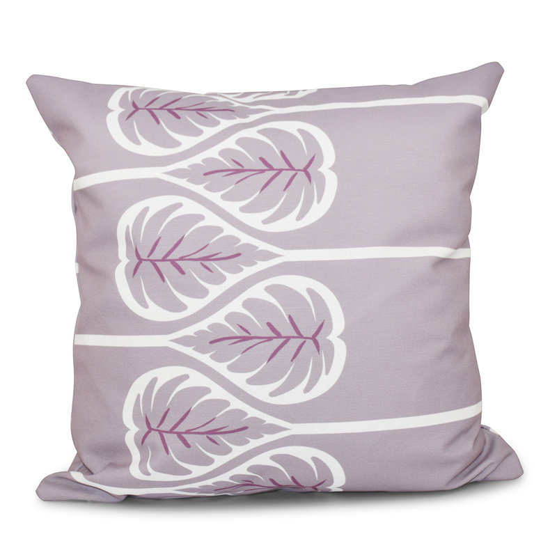Botanical Blooms Floral Reversible Throw Pillow, 18" H x 18" W, Lavender