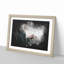 White Horse Rearing in a Winter Forest - Picture Frame Graphic Art Print-56864540-56864541