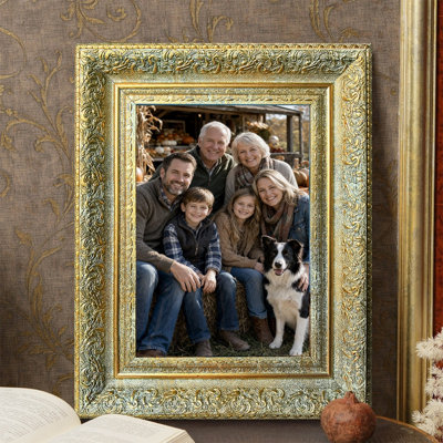 Cadre photo classique 3 pièces 11 "x 14" doré antique avec placement mural ou de table