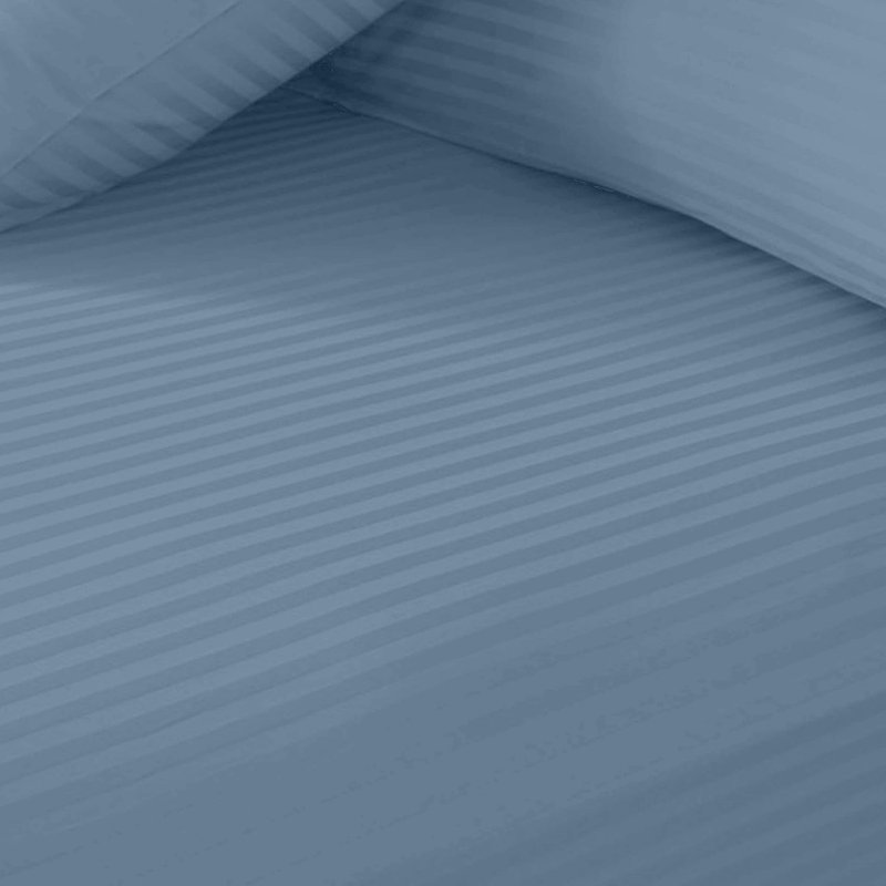 Microfiber Standard Fitted Sheet, Super King (6'), Washed Blue