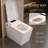 Smart Living&Technology 1.28 Gallons GPF Elongated Chair Height Floor Mounted One-Piece Toilet (Seat Included)-73901659