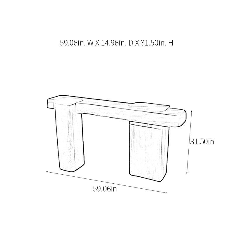 Console Modern Minimalist Art, H 31,5 po x l 59,06 po x P 14,96 po