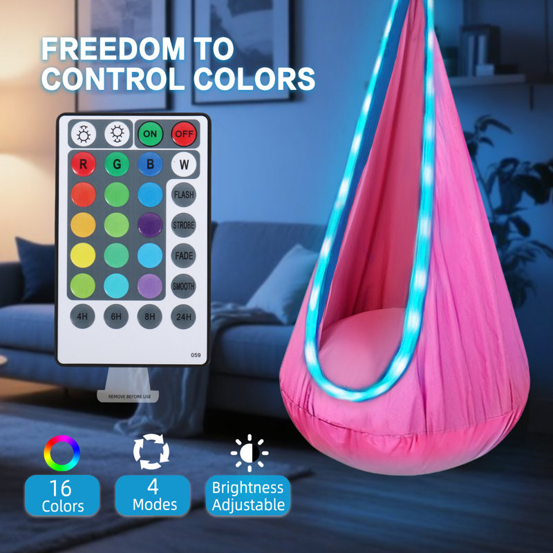 Balancelle pour enfants avec coussin gonflable confortable avec coussin gonflable pour enfants, parfaite pour une utilisation intérieure et extérieure