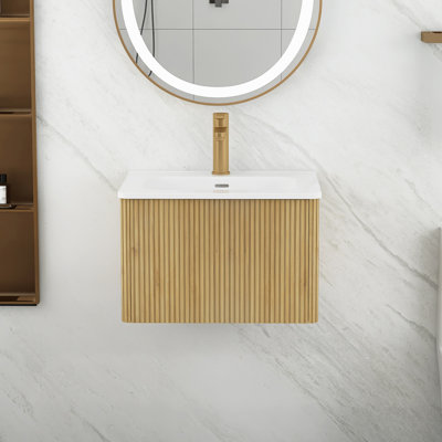 Ensemble de meuble-lavabo simple 24 po avec plateau en céramique Ivree