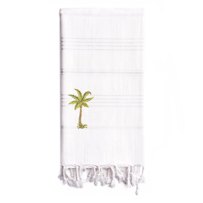 Serviette de plage Summer Fun Breezy Pestemal, Blanc