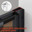 120mm W x 190mm H Hinged Framed Walk In Glass Screens with Glass