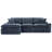 Flick Chenille Sectional Sofa with Double-Layer Cushions & Side Pockets-754638577