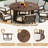 Jorvella 6 - Person Acacia Solid Wood Outdoor Dining Set with Cushions-276530179