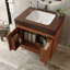 Meuble-lavabo autoportant Mid-Century avec plateau en faux marbre et lavabo en céramique-28531920