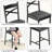 Bar Stools Set of 4, Upholstered Bar Chairs with Back, Thick Cushion, Counter Height Barstools for Kitchen Island Apartment Counter Bar,Black-1366116396-1366116397-1366116398