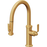 Pull-Down Kitchen Faucet With Squeeze Sprayer - Low Arc Spout