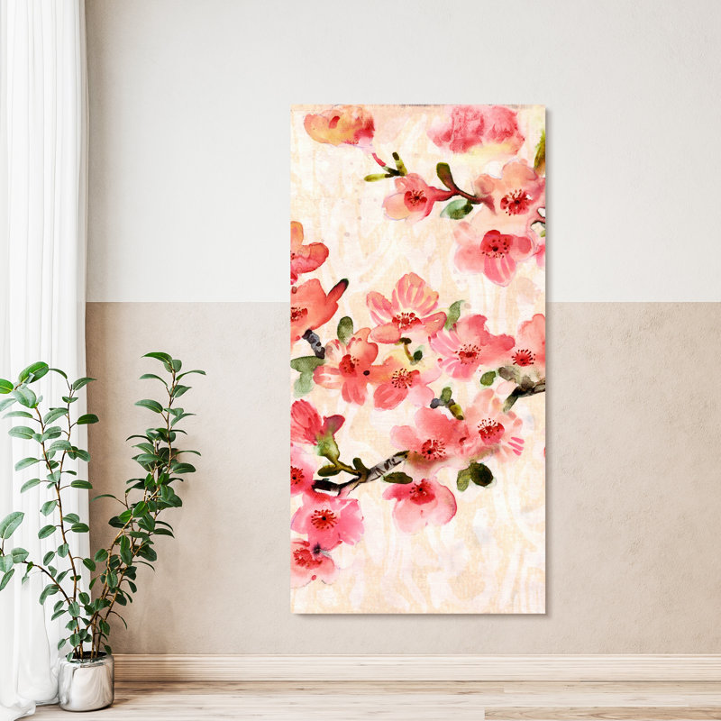 Fleur de cerisier, composition B sur verre