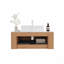Meuble-lavabo de salle de bain 36 po, lavabo à bords arrondis avec tiroir rectangulaire en céramique et plateau en pierre frittée Carrara-125515128-125515129