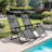 Mobarkar Outdoor Folding Zero Gravity Recliner Lounge Chairs with Adjustable Canopy Shade, Headrest-1023145565