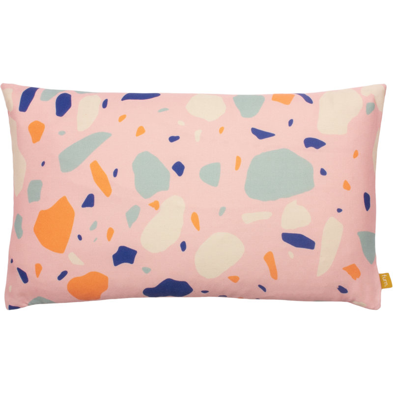 Terra Abstract Rectangular Cushion, Powder