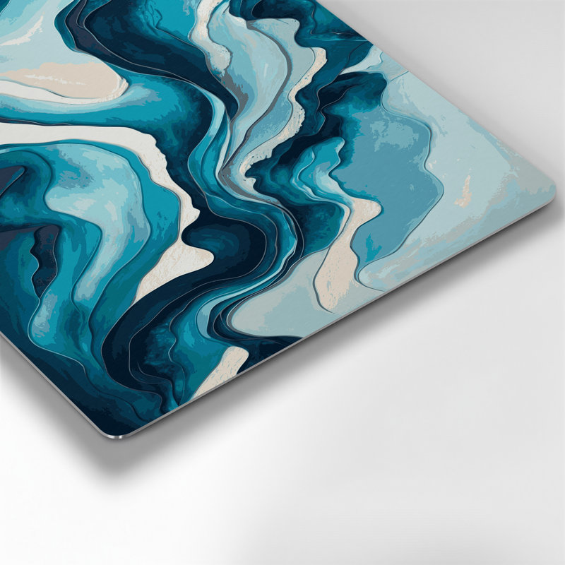 Abstract Landscape 39 Blue Metal Wall Art, 16" H x 20" W
