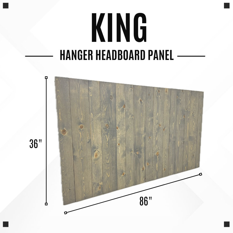 Eurielle Solid Wood Headboard, King