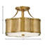 Chance 2-Light Semi-Flush Mount Ceiling Light with Etched Lens-1530717806