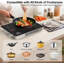 Plaque de cuisson électrique, plaque de cuisson portative électrique simple 1800 W 110 V avec prise, comptoir de plaque chauffante, verrou de sécurité pour enfants, minuterie, brûleur infrarouge, commande tactile
