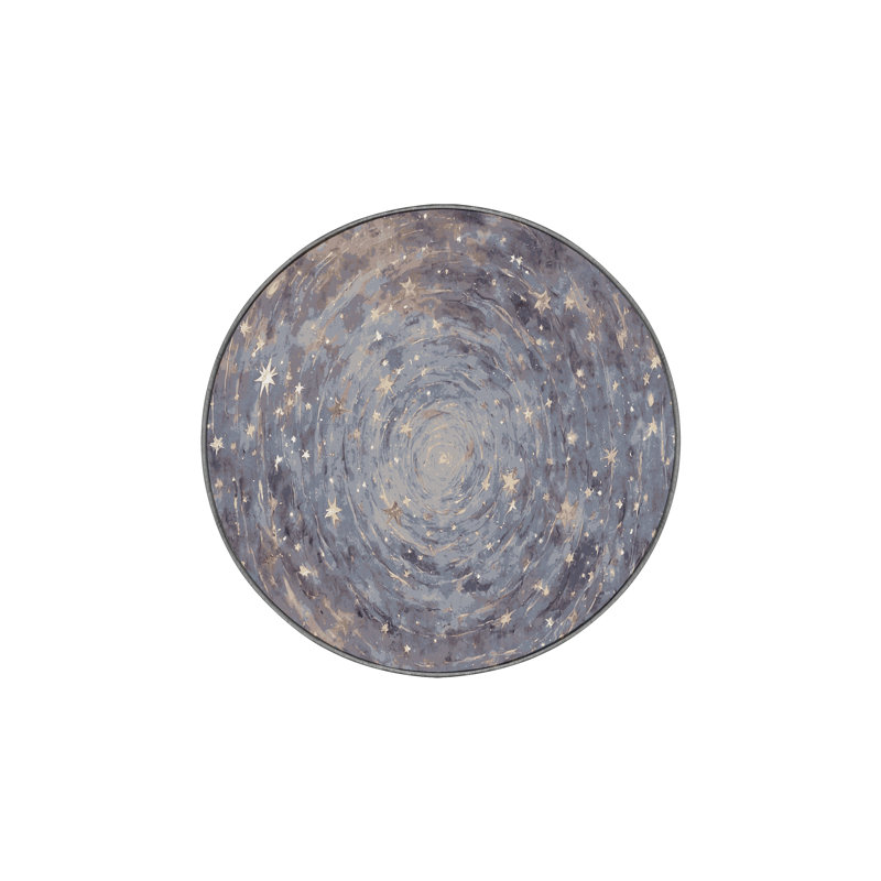 Tapis rose soyeux et moelleux, Rond 8 pi