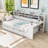 Wood 2 Drawers Daybed with Built-in Desk and Storage Shelves-164052771-164052770