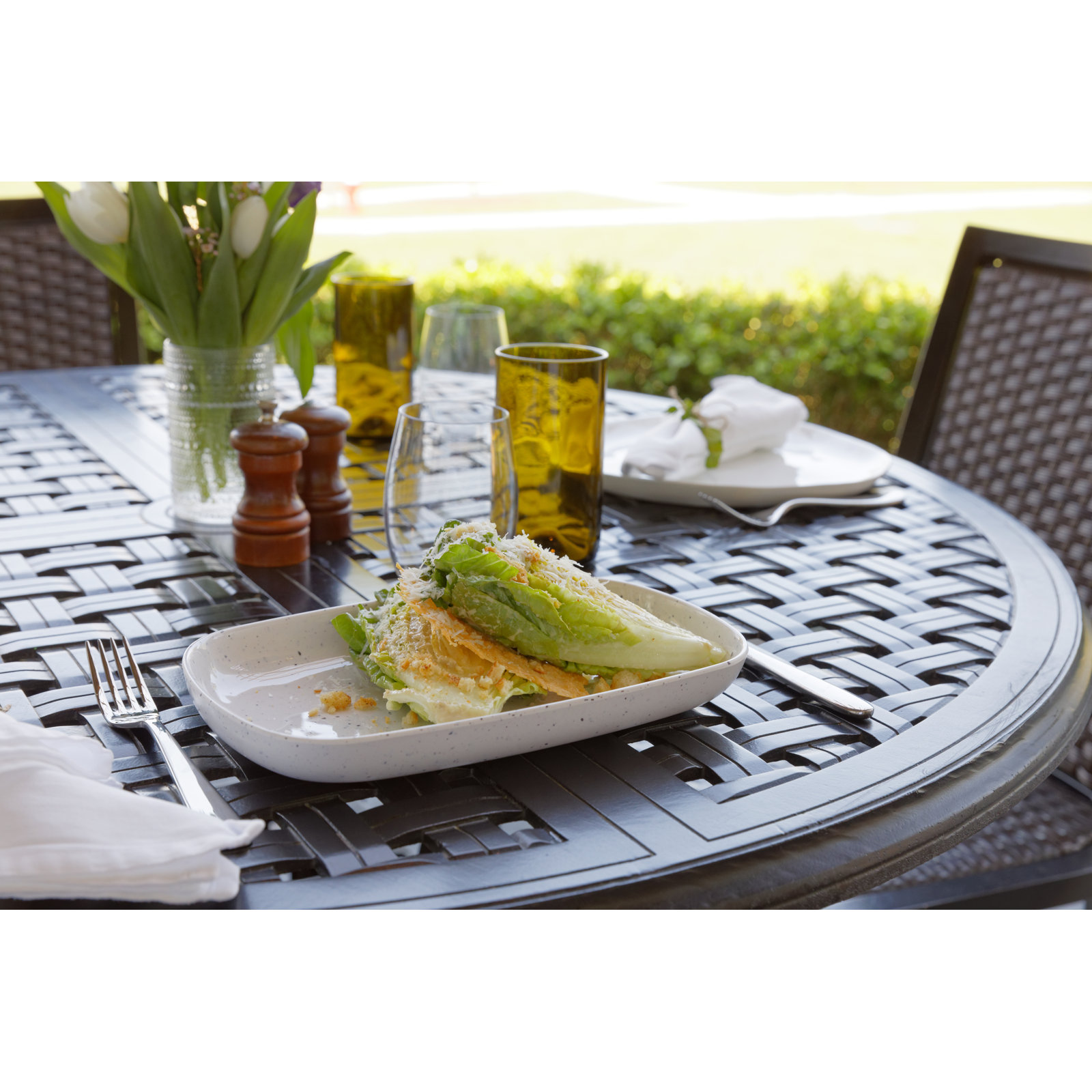 Fortessa Maskell Coupe Melamine Platter, White