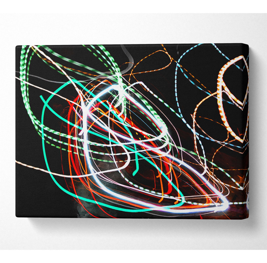 Neon Regenbogen - Kunstdrucke auf Leinwand - Wrapped Canvas