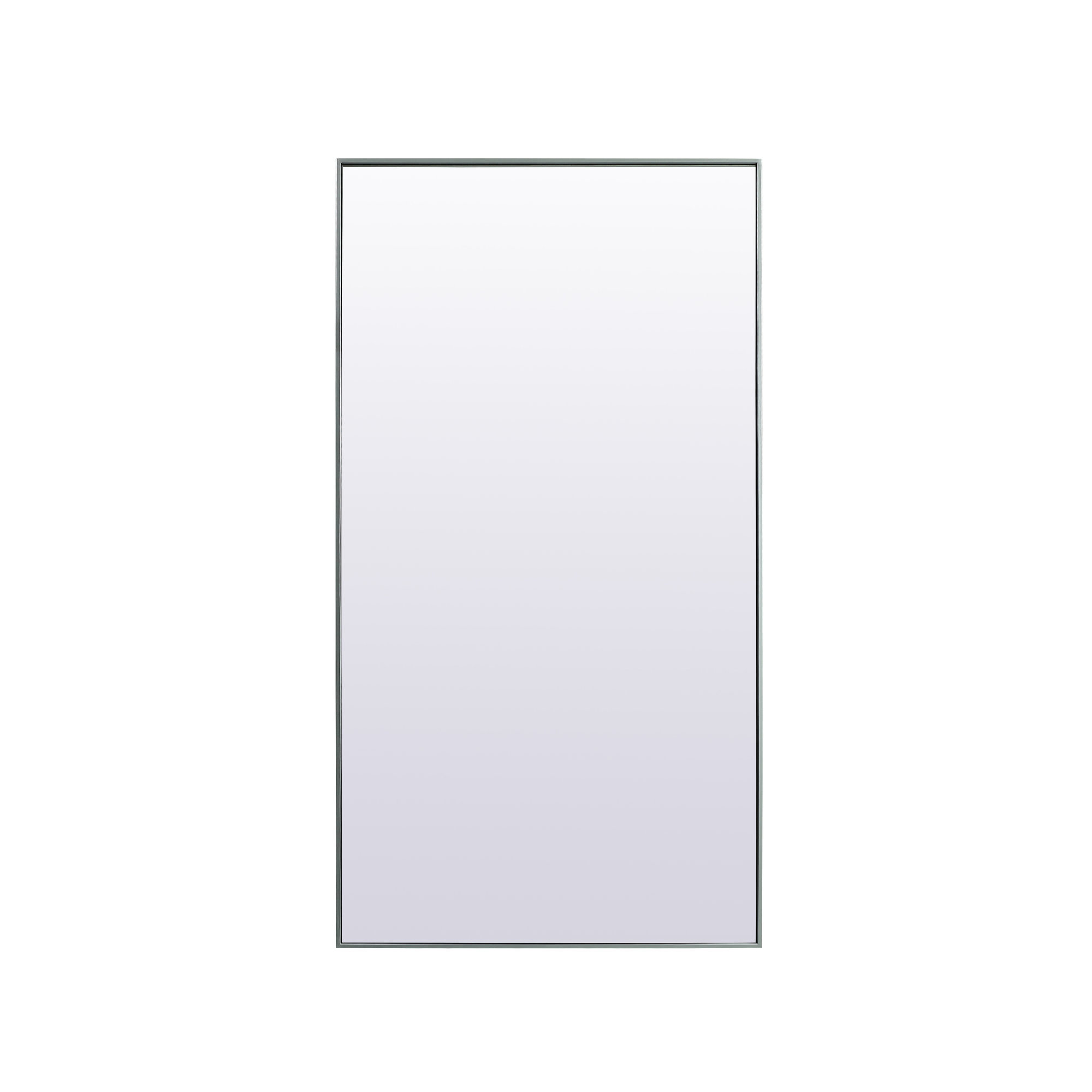 Sabine Metal Rectangle Floor Mirror, 72" x 36", Silver