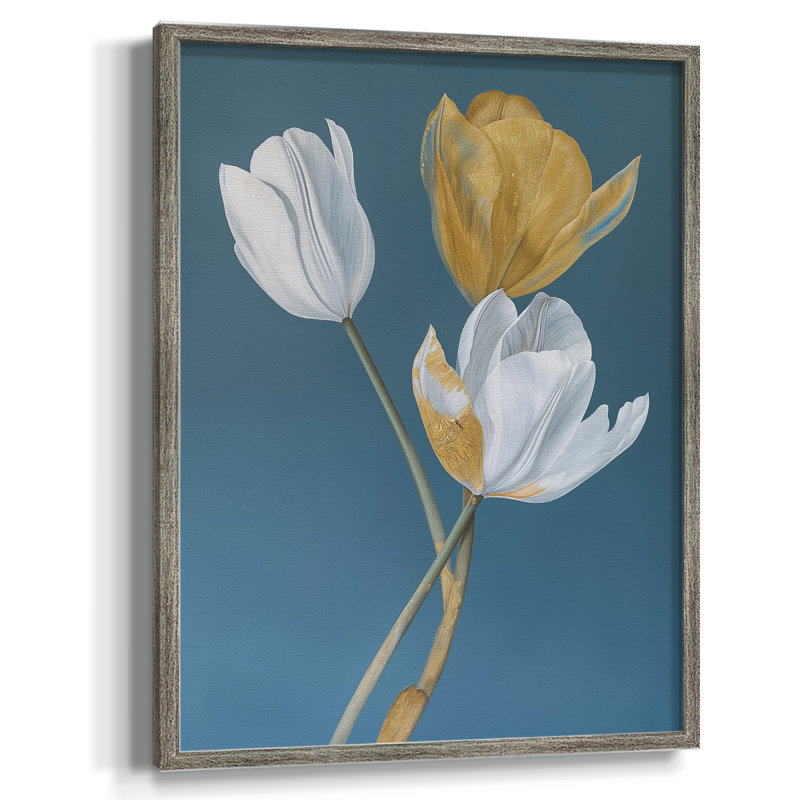 Reproduction encadrée FLORAL Series CXLI - bois massif, H 11 po x l 9 po